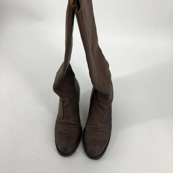 Acne Studio Pistol tall dark brown  heeled boots - Picture 8 of 16